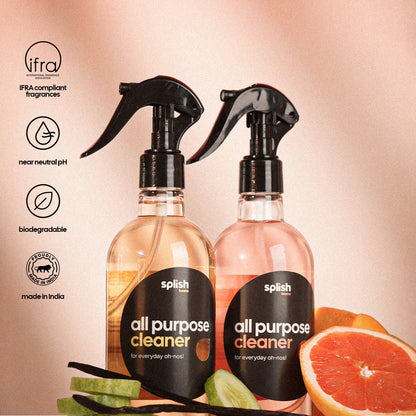 splish All Purpose Cleaner Grapefruit + Vanilla & Cucumber Pack of 2 x 350 ml
